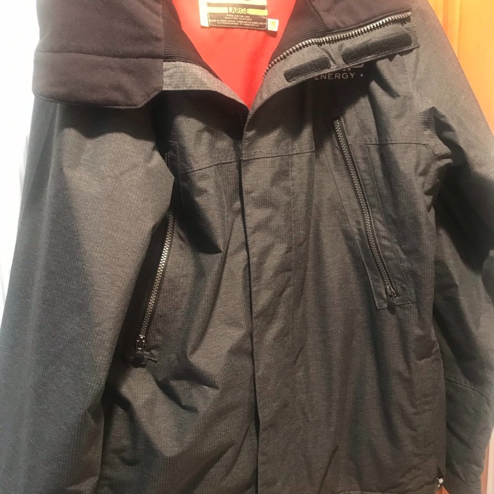 New MB Briggs Black/Gray AMP Hooded Jacket Size L